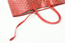 Load image into Gallery viewer, 新品同様 GOYARD ゴヤール サンルイPM バッグ トートバッグ STLCROPMLTY02CL02P PVC レザー レッド シルバー金具 中古 4b013406