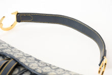 Load image into Gallery viewer, ChristianDior クリスチャンディオール ワンショルダーバッグ サドルバッグ トロッター ガリアーノ期 キャンバス レザー ネイビー 美品 中古 4b009373