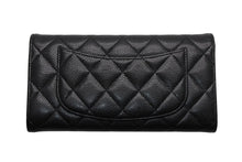 Load image into Gallery viewer, CHANEL シャネル クラシック フラップウォレット 長財布 AP0241 ランダム番台 ココマーク キャビアスキン ブラック 美品 中古 4b013195