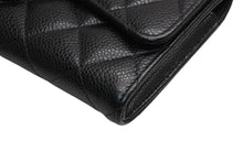 Load image into Gallery viewer, CHANEL シャネル クラシック フラップウォレット 長財布 AP0241 ランダム番台 ココマーク キャビアスキン ブラック 美品 中古 4b013195