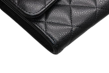 Load image into Gallery viewer, CHANEL シャネル クラシック フラップウォレット 長財布 AP0241 ランダム番台 ココマーク キャビアスキン ブラック 美品 中古 4b013195