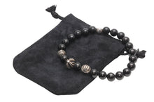 Load image into Gallery viewer, CHROME HEARTS クロムハーツ 8mm BEAD 8mm ビーズブレスレット 重量約30.0g オニキス シルバー925 美品 中古 4b013376