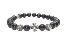 Load image into Gallery viewer, CHROME HEARTS クロムハーツ 8mm BEAD 8mm ビーズブレスレット 重量約30.0g オニキス シルバー925 美品 中古 4b013376
