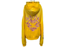 Load image into Gallery viewer, 新品未使用 BOSSI SPORTSWEAR ボッシ スポーツウェア ジップアップフーディー サイズL ラインストーン スタッズ イエロー 中古 sssss