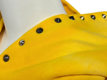 Load image into Gallery viewer, 新品未使用 BOSSI SPORTSWEAR ボッシ スポーツウェア ジップアップフーディー サイズL ラインストーン スタッズ イエロー 中古 sssss