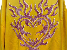 画像をギャラリービューアに読み込む, 新品未使用 BOSSI SPORTSWEAR ボッシ スポーツウェア ジップアップフーディー サイズL ラインストーン スタッズ イエロー 中古 4b008979