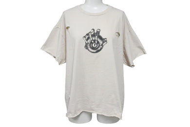 新品未使用 GALLERY DEPT. ギャラリーデプト G-ball 半袖Ｔシャツ トップス ダメージ加工 コットン 中古 4c069850