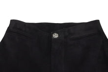 画像をギャラリービューアに読み込む, [USED/中古]CHROME HEARTS クロムハーツ その他ボトムス フレアニー スウェードレザーパンツ ブラック スウェード シルバー925 1 Bランク 中古 4c070851