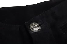 画像をギャラリービューアに読み込む, [USED/中古]CHROME HEARTS クロムハーツ その他ボトムス フレアニー スウェードレザーパンツ ブラック スウェード シルバー925 1 Bランク 中古 4c070851