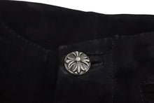 画像をギャラリービューアに読み込む, [USED/中古]CHROME HEARTS クロムハーツ その他ボトムス フレアニー スウェードレザーパンツ ブラック スウェード シルバー925 1 Bランク 中古 4c070851
