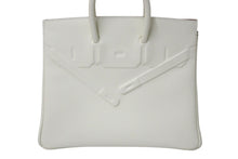 Load image into Gallery viewer, 新品未使用 HERMES エルメス バーキンシャドウ25 ハンドバッグ B刻印 フランス製 マッシュルーム シルバー金具 中古 4c071176