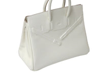 Load image into Gallery viewer, 新品未使用 HERMES エルメス バーキンシャドウ25 ハンドバッグ B刻印 フランス製 マッシュルーム シルバー金具 中古 4c071176