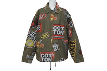 Load image into Gallery viewer, [USED/中古]DOUBLET ジャケット 17SS04BL34 STICKERS JAQUARD COAH JACKET  カーキ コットン S Bランク 中古 4c071560