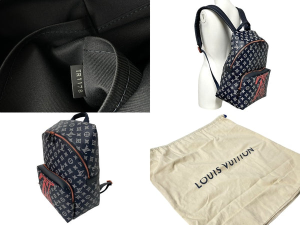 New Unused LOUISVUITTON Apollo Bag Monogram Ink Upside Down Rucksack M43676 Navy Used 4c072865