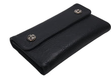 画像をギャラリービューアに読み込む, 新品未使用 CHROME HEARTS クロムハーツ 長財布 ダガージップ 新作 クロスボール レザー ブラック シルバー925 中古 4c073105