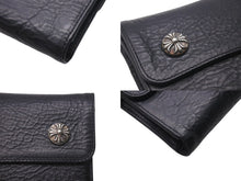 画像をギャラリービューアに読み込む, 新品未使用 CHROME HEARTS クロムハーツ 長財布 ダガージップ 新作 クロスボール レザー ブラック シルバー925 中古 4c073105