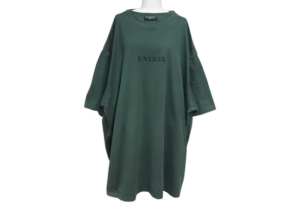 BALENCIAGA Layered T-shirt UNIS3X Green Cotton 657059 Used 4c075498