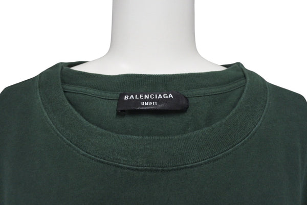 BALENCIAGA Layered T-shirt UNIS3X Green Cotton 657059 Used 4c075498