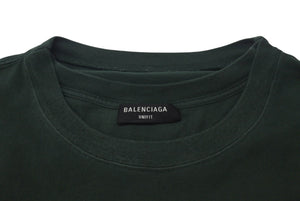 BALENCIAGA Layered T-shirt UNIS3X Green Cotton 657059 Used 4c075498