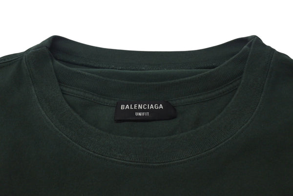 BALENCIAGA Layered T-shirt UNIS3X Green Cotton 657059 Used 4c075498