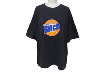 画像をギャラリービューアに読み込む, VINTAGE ヴィンテージ Bitch ビッチ 半袖Tシャツ TIDEパロディ ブラック オレンジ ブルー サイズL 良品 中古 4c075764