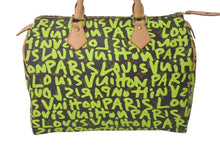 Load image into Gallery viewer, 極美品 LOUIS VUITTON ルイヴィトン スピーディ30 ハンドバッグ モノグラムグラフィティ M93706 グリーン 中古 4c075846