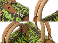 Load image into Gallery viewer, 極美品 LOUIS VUITTON ルイヴィトン スピーディ30 ハンドバッグ モノグラムグラフィティ M93706 グリーン 中古 4c075846