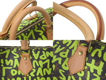 Load image into Gallery viewer, 極美品 LOUIS VUITTON ルイヴィトン スピーディ30 ハンドバッグ モノグラムグラフィティ M93706 グリーン 中古 4c075846
