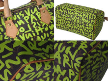 Load image into Gallery viewer, 極美品 LOUIS VUITTON ルイヴィトン スピーディ30 ハンドバッグ モノグラムグラフィティ M93706 グリーン 中古 4c075846