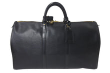 画像をギャラリービューアに読み込む, LOUIS VUITTON ルイヴィトン ボストンバッグ キーポル50 M42962 ブラック エピレザー ゴールド金具 美品 中古 4c075877