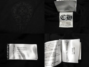 CHROME HEARTS クロムハーツ グラデーション サークルプリント 半袖Ｔシャツ ブラック ロゴ CH コットン サイズXL 美品 中古 4c070291