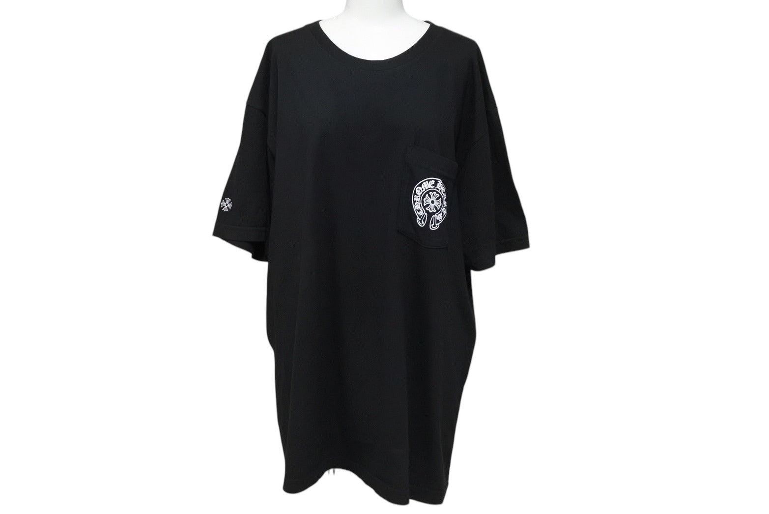 CHROME HEARTS クロムハーツ グラデーション サークルプリント 半袖Ｔシャツ ブラック ロゴ CH コットン サイズXL 美品 中古  4c070291 – Casanova Vintage