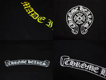 Load image into Gallery viewer, CHROME HEARTS クロムハーツ グラデーション サークルプリント 半袖Ｔシャツ ブラック ロゴ CH コットン サイズXL 美品 中古 4c070291