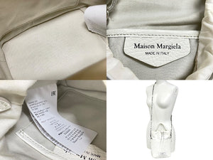 Maison Margiela メゾンマルジェラ ショルダーバッグ 2WAY ホワイト 5AC BUCKET SMALL S61WG0035 美品 中古 4c067690