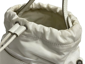 Maison Margiela メゾンマルジェラ ショルダーバッグ 2WAY ホワイト 5AC BUCKET SMALL S61WG0035 美品 中古 4c067690