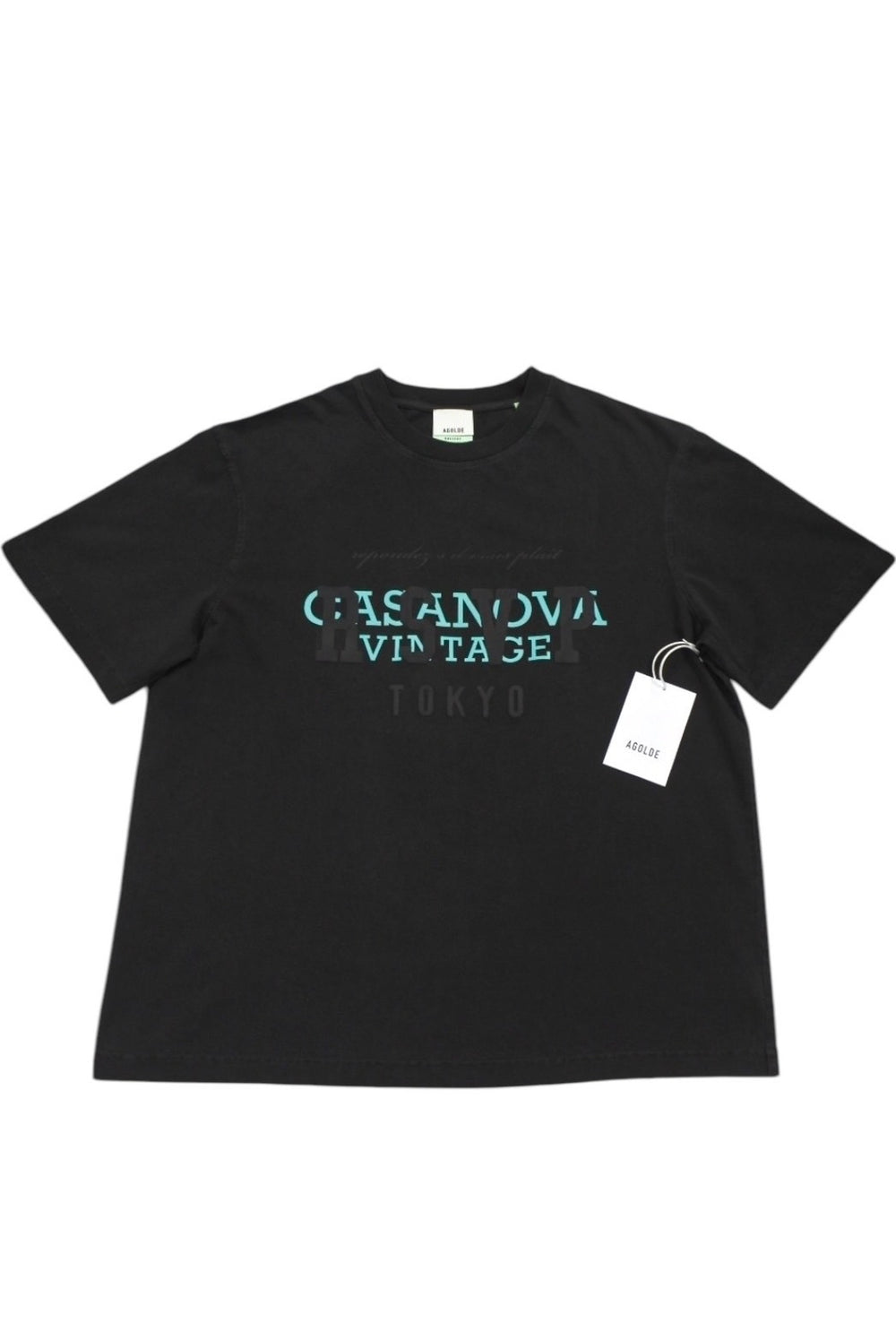 New and unused RSVP Gallery × Casanova Vintage collaboration short sleeve T-shirt 15th anniversary cotton black size L 4c072407