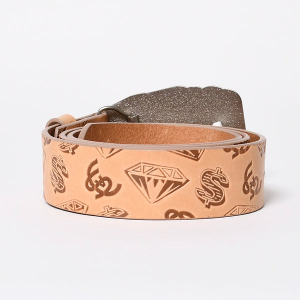 New and unused item BILLIONAIRE BOYS CLUB CASANOVA BOYS CLUB Casanova Boys Club Belt Brown Silver hardware Size L Used 4a008851