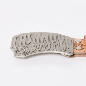 New and unused item BILLIONAIRE BOYS CLUB Billionaire Boys Club CASANOVA BOYS CLUB Casanova Boys Club Belt Brown Silver Hardware Size M Used 4a008797