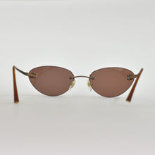 画像をギャラリービューアに読み込む, 極美品 CHANEL シャネル リムレス サングラス メガネ ココマーク 4003 イタリア製 メタル ブラウン サイズ53◻︎19 中古 4b009480