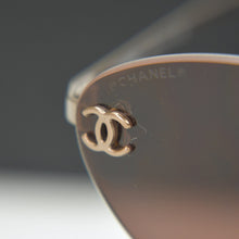 画像をギャラリービューアに読み込む, 極美品 CHANEL シャネル リムレス サングラス メガネ ココマーク 4003 イタリア製 メタル ブラウン サイズ53◻︎19 中古 4b009480