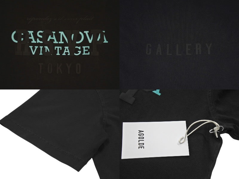 New and unused RSVP Gallery × Casanova Vintage collaboration short sleeve T-shirt 15th anniversary cotton black size L 4c072406