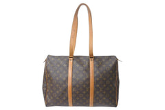LOUIS VUITTON Flannery PM Tote Bag M51115 Monogram Brown PVC Leather Gold Hardware Good Used 4c070979
