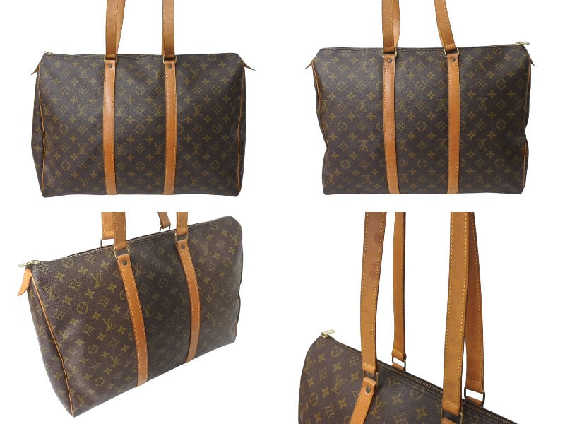 LOUIS VUITTON Flannery PM Tote Bag M51115 Monogram Brown PVC Leather Gold Hardware Good Used 4c070979
