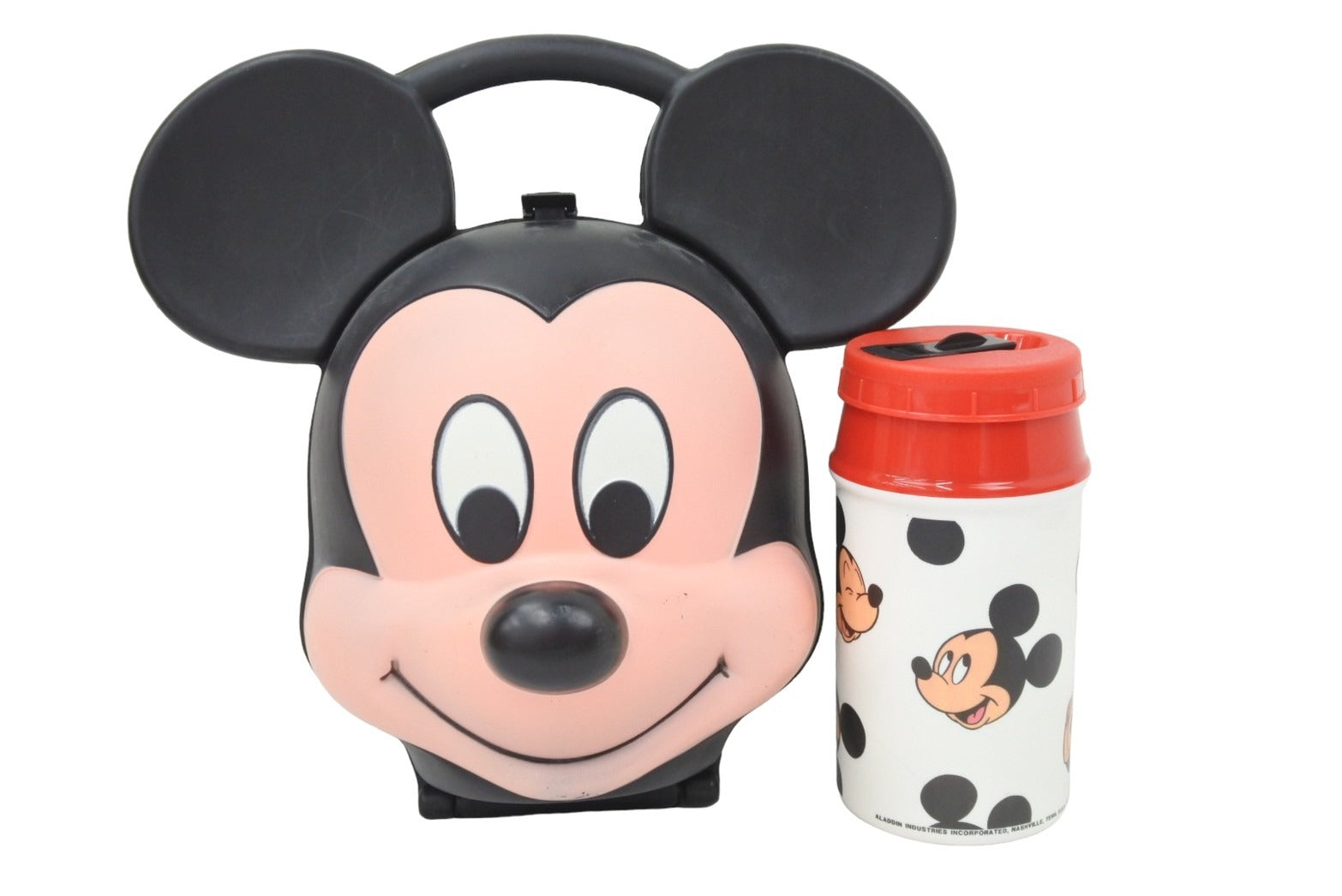 激レア Mickey Mouse ミッキーマウス ディズニー ヴィンテージ 水筒ケース ハンドバッグ 顔 プラスチック ユニセックス 良好 14505  – Casanova Vintage