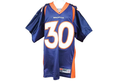 NIKE ナイキ NFL サイン付き ゲームシャツ BRONCOS MANNING18 ユニフォーム Tシャツ オレンジ ブルー メンズ サイズL 20644