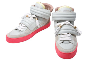 LouisVuitton ルイヴィトン × Kanye West カニエウエスト ジャスパー ハイカットスニーカー グレー ピンク 8 1/2 美品 中古 21935