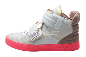LouisVuitton ルイヴィトン × Kanye West カニエウエスト ジャスパー ハイカットスニーカー グレー ピンク 8 1/2 美品 中古 21935