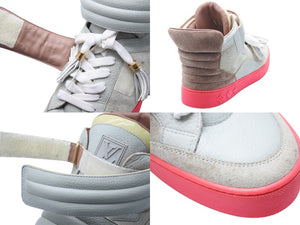 LouisVuitton ルイヴィトン × Kanye West カニエウエスト ジャスパー ハイカットスニーカー グレー ピンク 8 1/2 美品 中古 21935