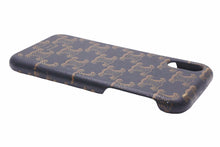 Load image into Gallery viewer, CELINE セリーヌ スマホケース iPhoneX トリオンフ マカダム ブラック ゴールド ユニセックス 中古 N22965
