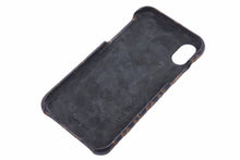 Load image into Gallery viewer, CELINE セリーヌ スマホケース iPhoneX トリオンフ マカダム ブラック ゴールド ユニセックス 中古 N22965